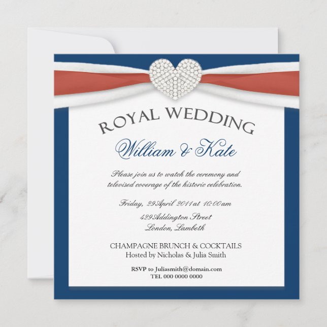 Royal Wedding House Party Invitations (Front)