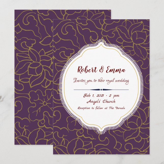 Royal Wedding Invitation (Front/Back)