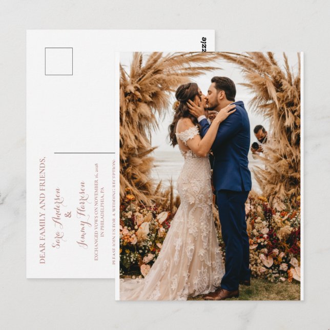 Royal Wedding Invitation Postcard (Front/Back)