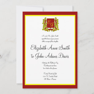 Royal Wedding Invitation Red and Gold