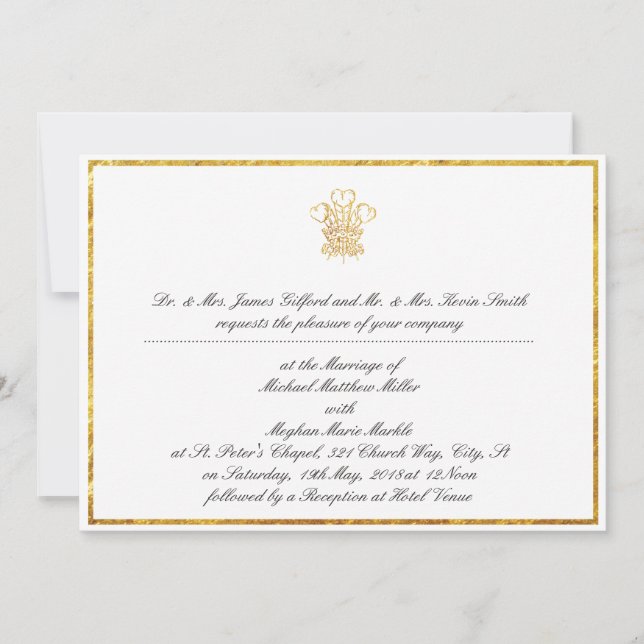 Royal Wedding Invitation Replica | UK London (Front)