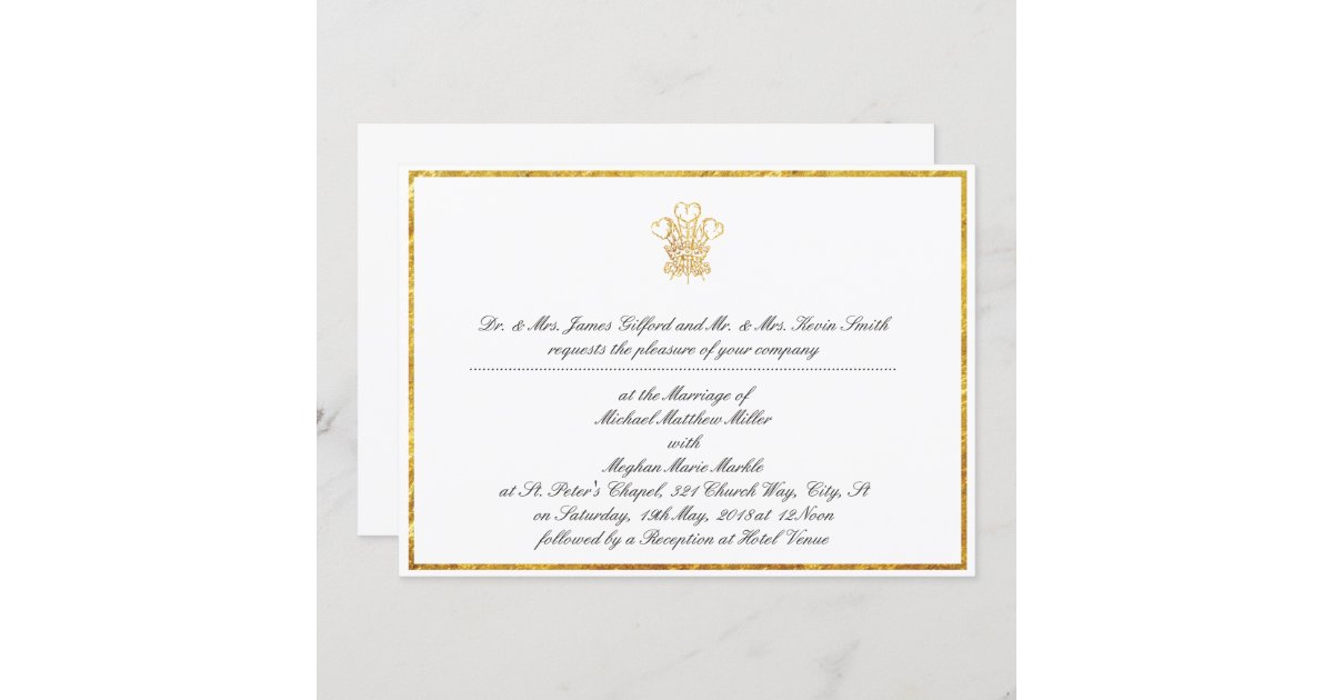 Royal Wedding Invitation Replica UK London Zazzle