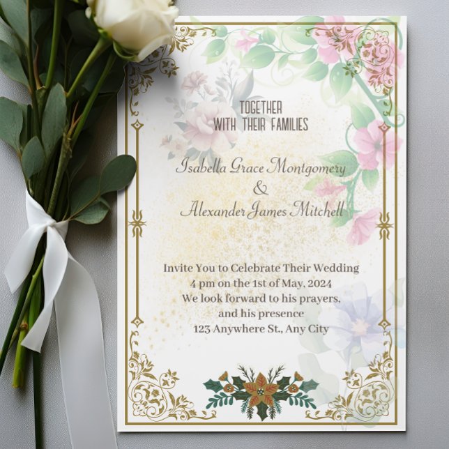 Royal Wedding Invitations, Cool Wedding Flowers Invitation (best online wedding invitations, mexican wedding invitations, postage stamps for wedding invitations)