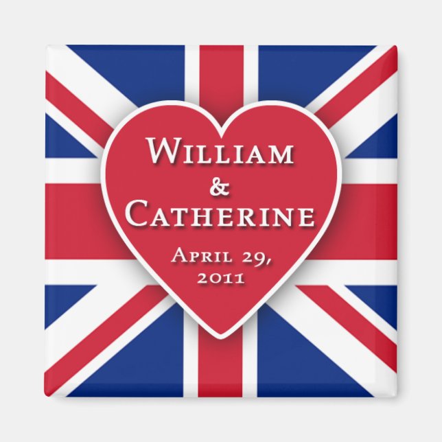 Royal Wedding Magnets for Party Favours (Front)