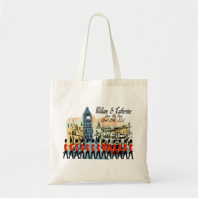 Royal Wedding March Past Big Ben Tote Bag (Front)