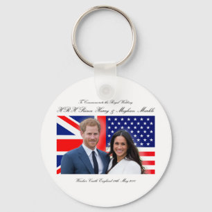 Royal Wedding Prince Harry and Meghan Markle Key Ring