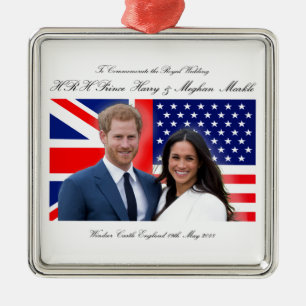 Royal Wedding Prince Harry and Meghan Markle Metal Tree Decoration