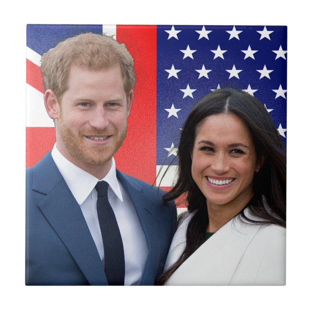 Royal Wedding Prince Harry and Meghan Markle Tile (Front)