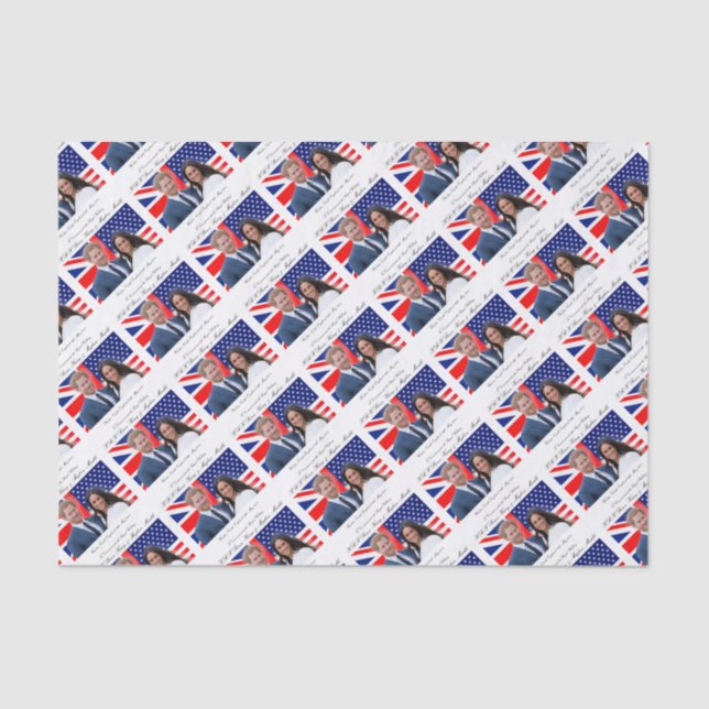 Royal Wedding Prince Harry and Meghan Markle Tissue Paper (Front)
