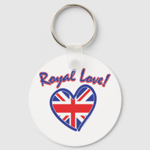 Royal Wedding, Royal Love, Union Jack Heart Key Ring