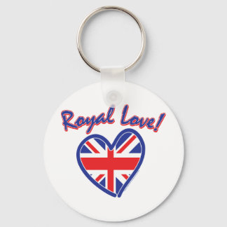 Royal Wedding, Royal Love, Union Jack Heart Key Ring