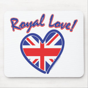 Royal Wedding, Royal Love, Union Jack Heart Mouse Mat