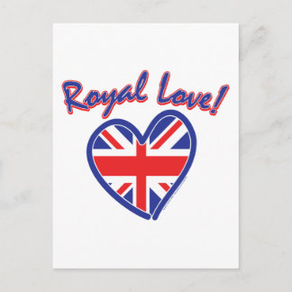 Royal Wedding, Royal Love, Union Jack Heart Postcard