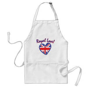 Royal Wedding, Royal Love, Union Jack Heart Standard Apron