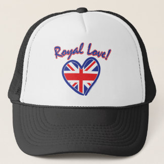 Royal Wedding, Royal Love, Union Jack Heart Trucker Hat