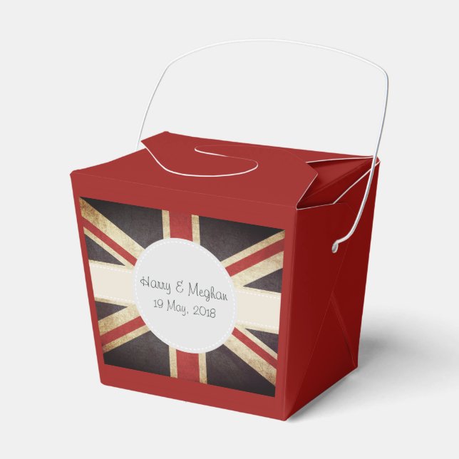 Royal Wedding Union Jack Favour Box (Front Side)