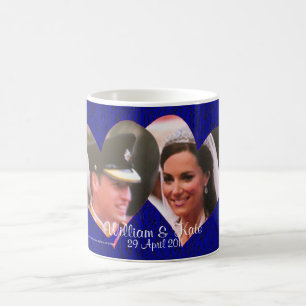 Royal Wedding William and Kate hearts mug