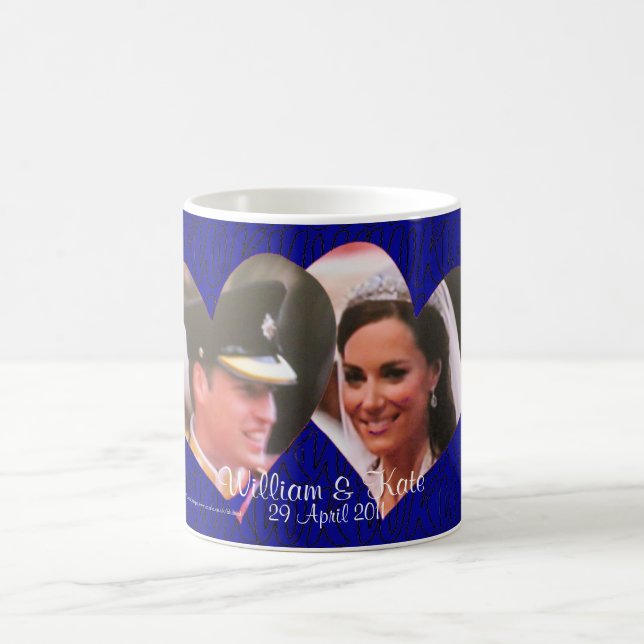 Royal Wedding William and Kate hearts mug (Center)