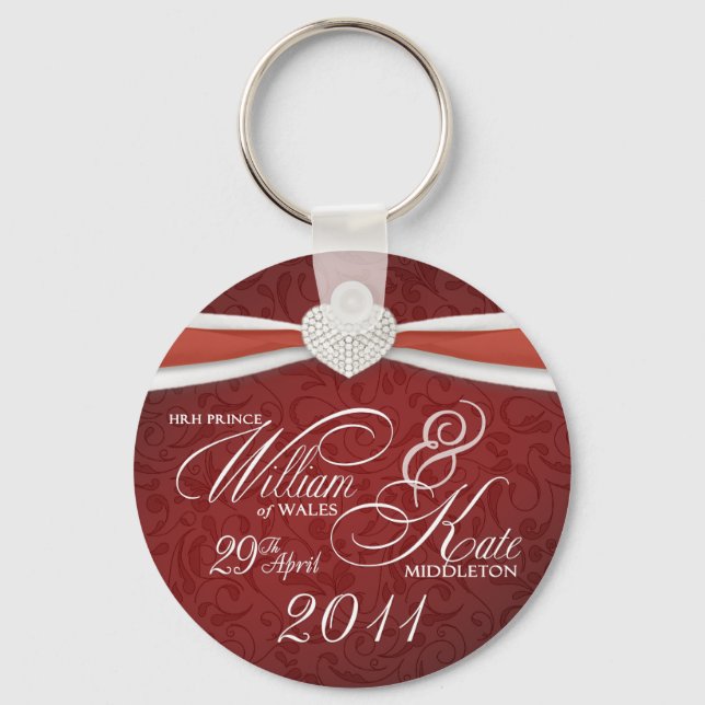 Royal Wedding - William & Kate Key Rings (Front)