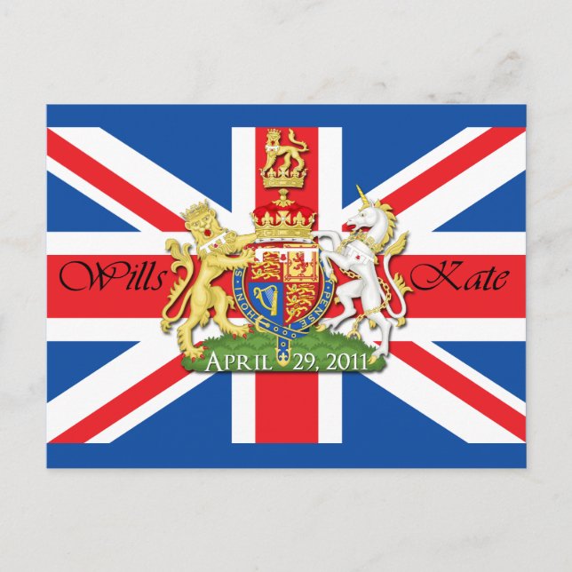 Royal Wedding Wills and Kate Postcard (Front)