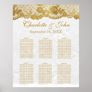 Royal White Gold Lace Seating Chart Poste