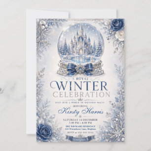 Royal Winter Celebration Castle Birthday Invitation