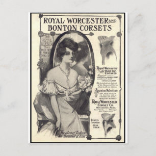 royal worcester corsets postcard