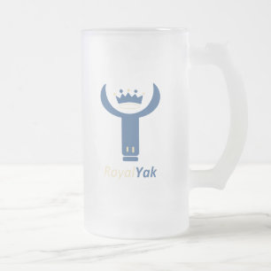 Royal Yak Frosted Glass Beer Mug