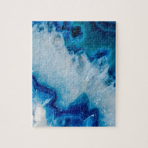Royally Blue Agate Jigsaw Puzzle