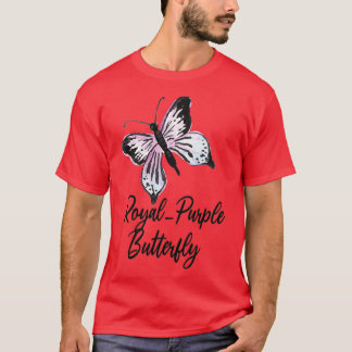 RoyalPurple Butterfly Beautiful watercolor illustr T-Shirt