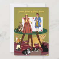 Royals Elegant King Queen Noble Cats Wedding