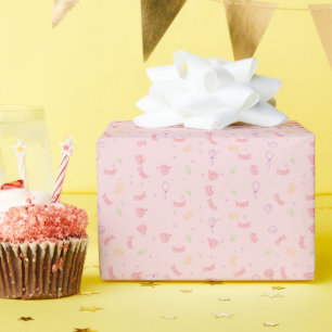 Royals Pink Birthday Party Wrapping Paper
