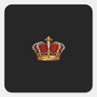 Royalty/Crown Stickers-Queen King Princess Square Sticker