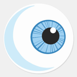Royalty-Free-RF-Copyright-Safe-Blue-Eye-Ball EYEBA Classic Round Sticker
