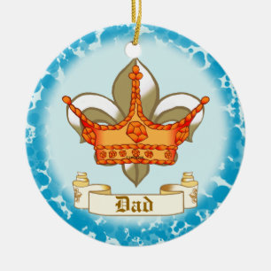 Royalty King Crown Dad Ceramic Tree Decoration