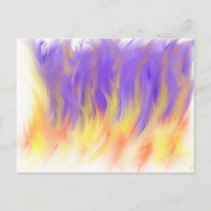 Royalty Purple Orange Flames Modern Christian Art Postcard