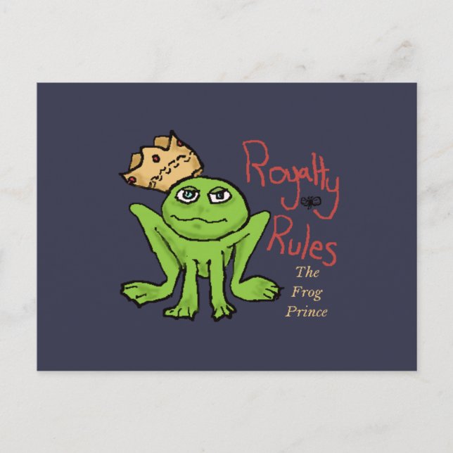 Royalty Rules Frog Prince Postcard (Front)