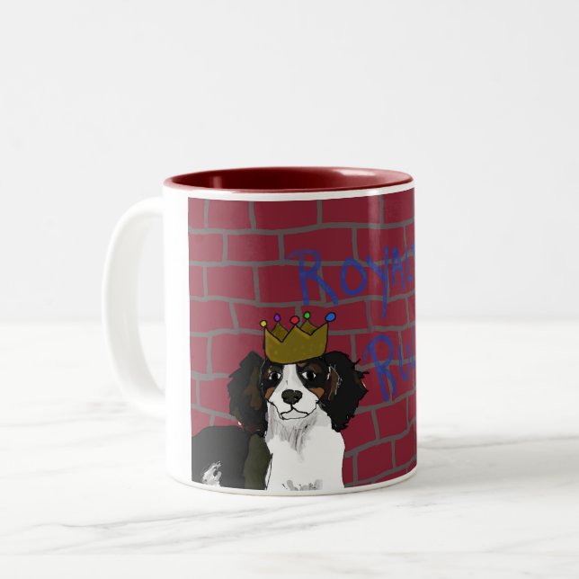 Royalty Rules King Cavalier 11 oz Two-Tone Mug (Front Left)