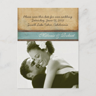 Royalty Save the Date Announcement Postcard