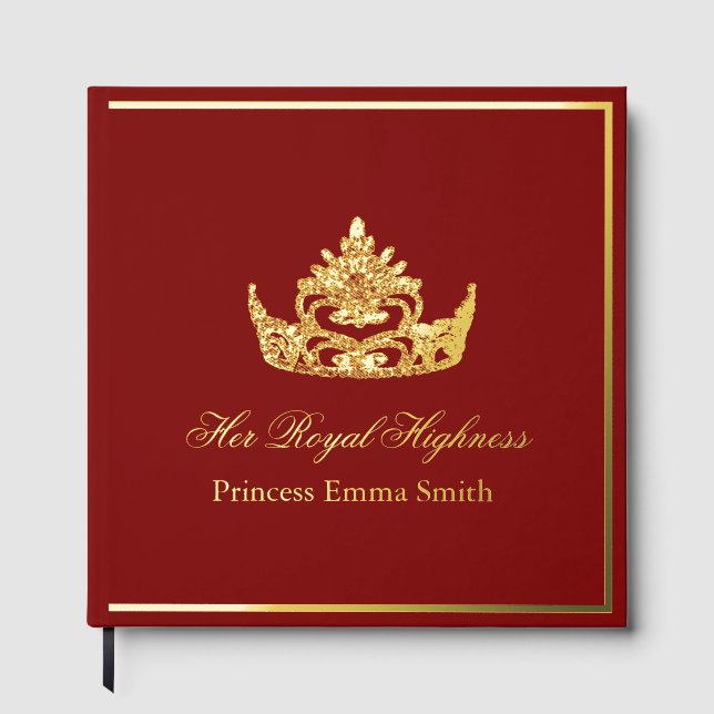 Royalty Scrapbook Photo Foil Her Royal Highness  Guest Book (Front)