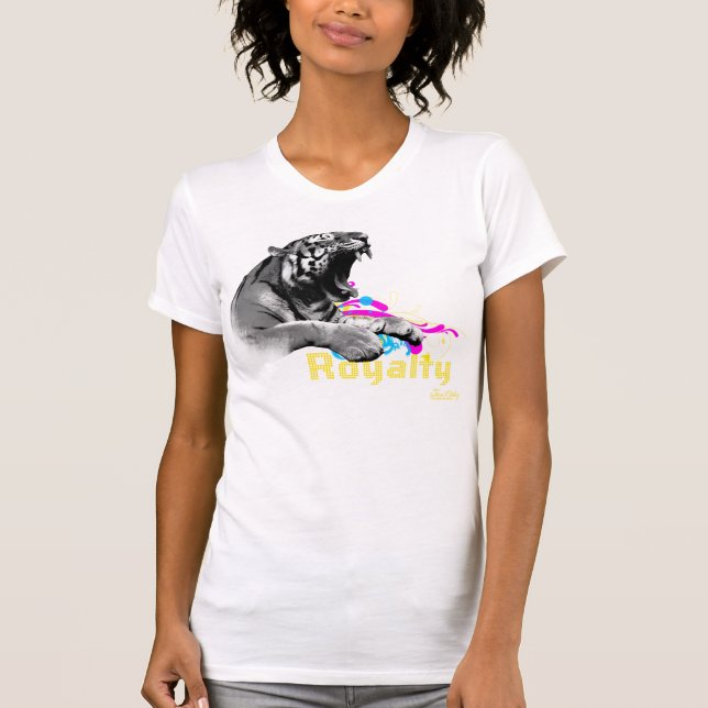 Royalty Tiger Ladies Destroyed Tee (Front)