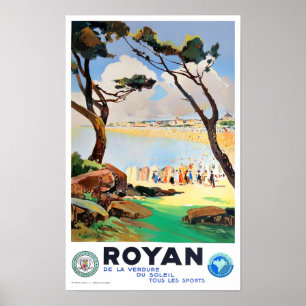 Royan France vintage travel Poster