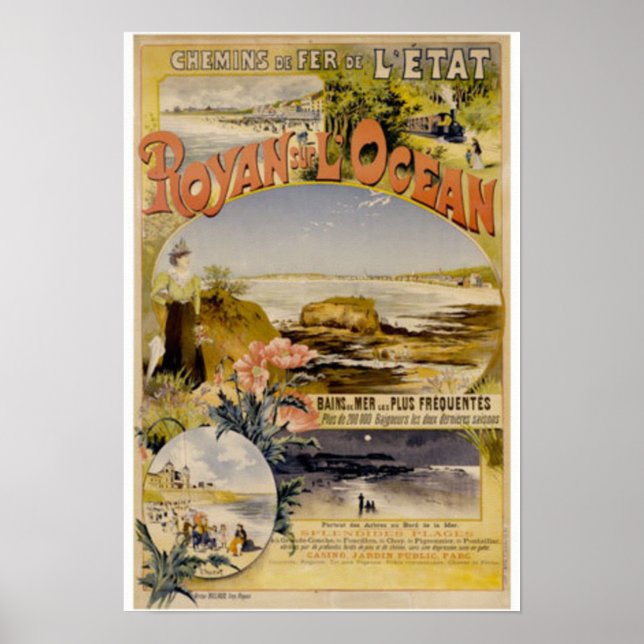 Royan sur L'Ocean Beachside Poster (Front)
