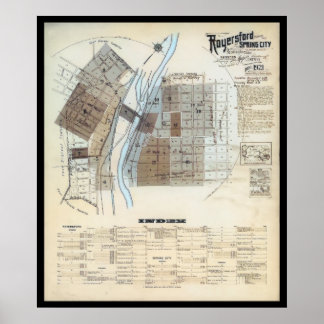 Royersford Spring City PA Map 1921 Poster
