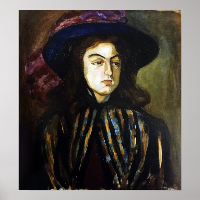 Rozanova - Female Portrait 1907 Poster (Front)