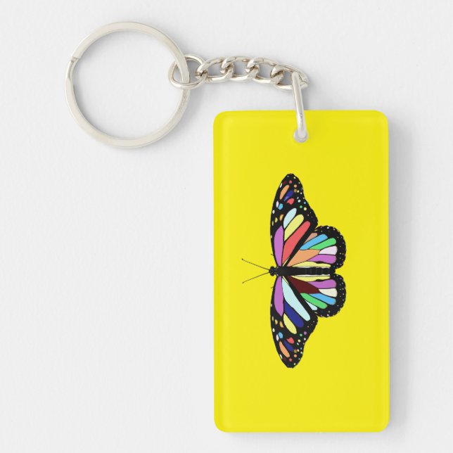 RP colourful butterfly Key Ring (Front)