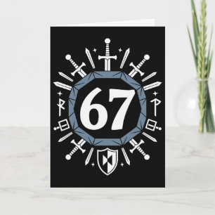 Rpg 67 Number 6 7 Meme Six Seven Students Video Ga Card