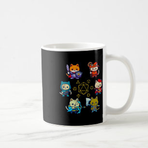 Rpg Cat Dice Set Nerdy D20 Gamer Geek Cats Men Wom Coffee Mug