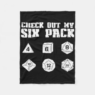 Rpg Check Out My 6 Pack Funny Gamer Men Boys Fleece Blanket