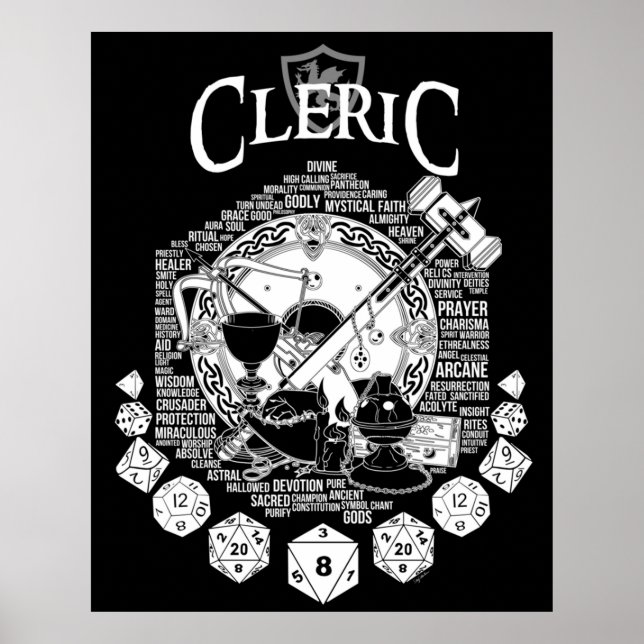 RPG Class Series Cleric  White Version Poster (Front)